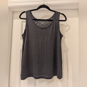 Eileen Fisher Gray Linen Tank Size Small